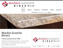 Tablet Screenshot of marblegranitedirect.com